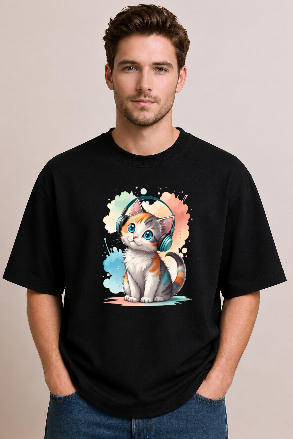 Lo-Fi Kitty | Unisex Oversized T-Shirt