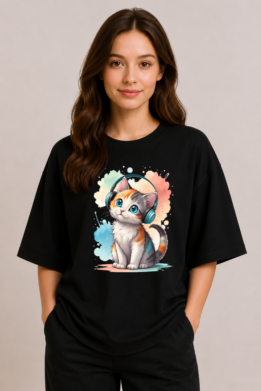 Lo-Fi Kitty | Unisex Oversized T-Shirt