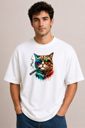 Neon Rebel Cat | Unisex Oversized T-Shirt
